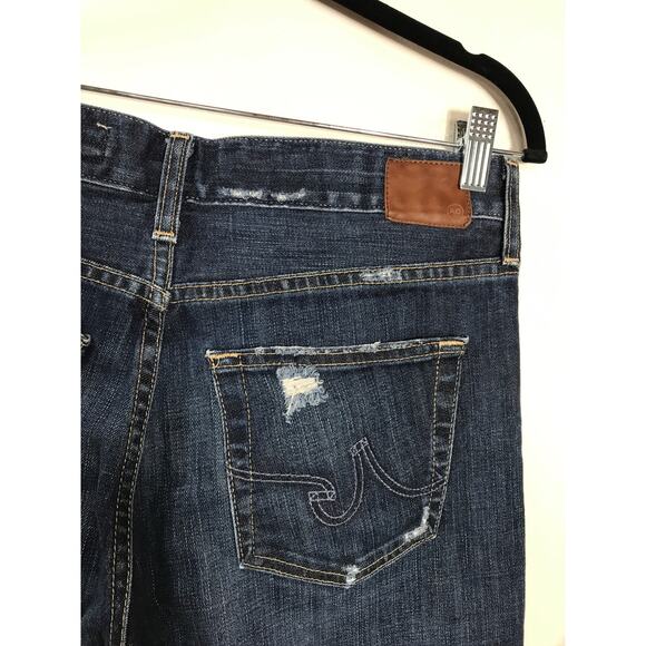 AG Adriano Goldschmied Ex-Boyfriend Slouchy Slim Fit Medium Blue Distressed 28 - Picture 6 of 11